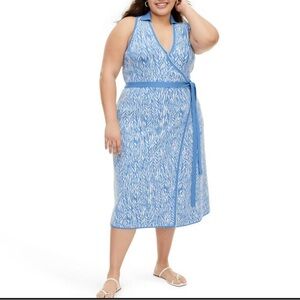 DVF for Target Collared Sleeveless Sweaterknit Midi Wrap Dress